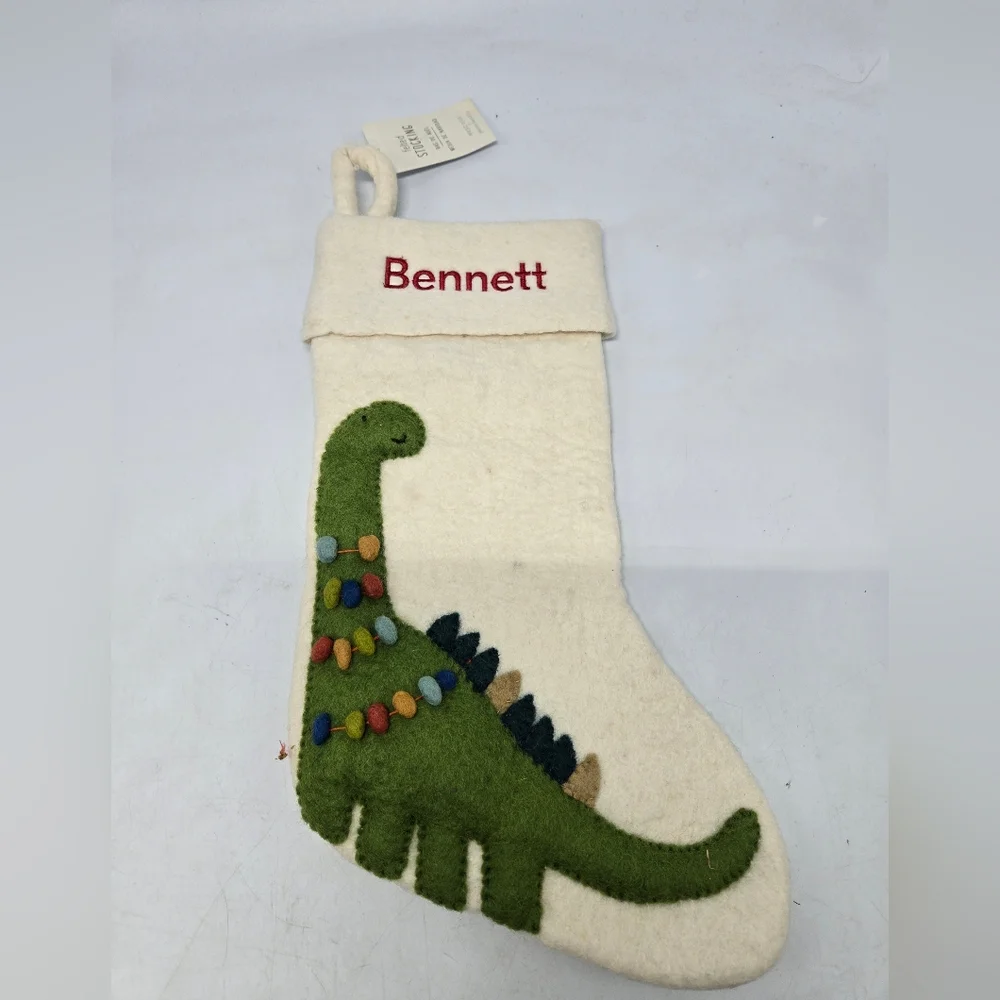 NEW BENNETT Pottery Barn West Elm Felted Holiday Stocking